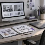 Web sitesi kapsamını planlamak için kullanılan sayfa taslakları ve çalışma dosyası