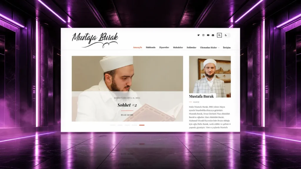 Mustafa Burak web sitesi tasarımı